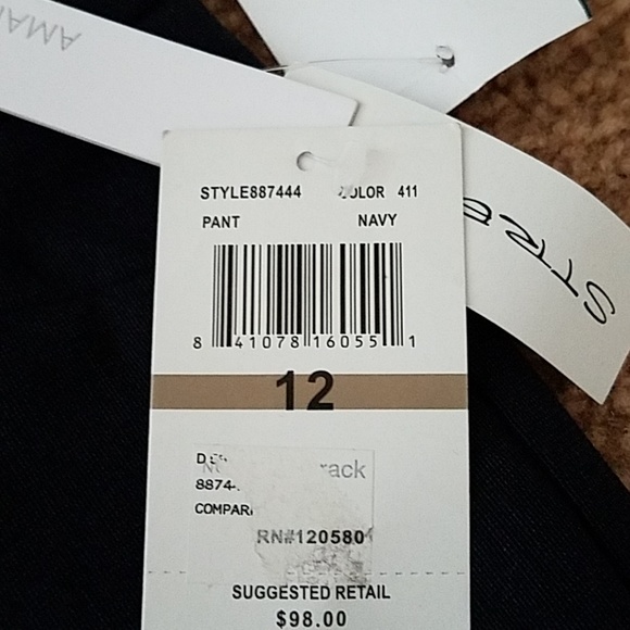 NWT AMANDA CHELSEA STRETCH DRESS PANTS. SIZE 12 - Picture 5 of 8